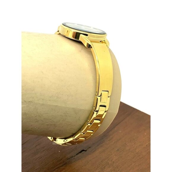 Citizen Women's Watch EZ6372-69E Quartz 26mm Petite Black Dial Gold Steel - Picture 9 of 12